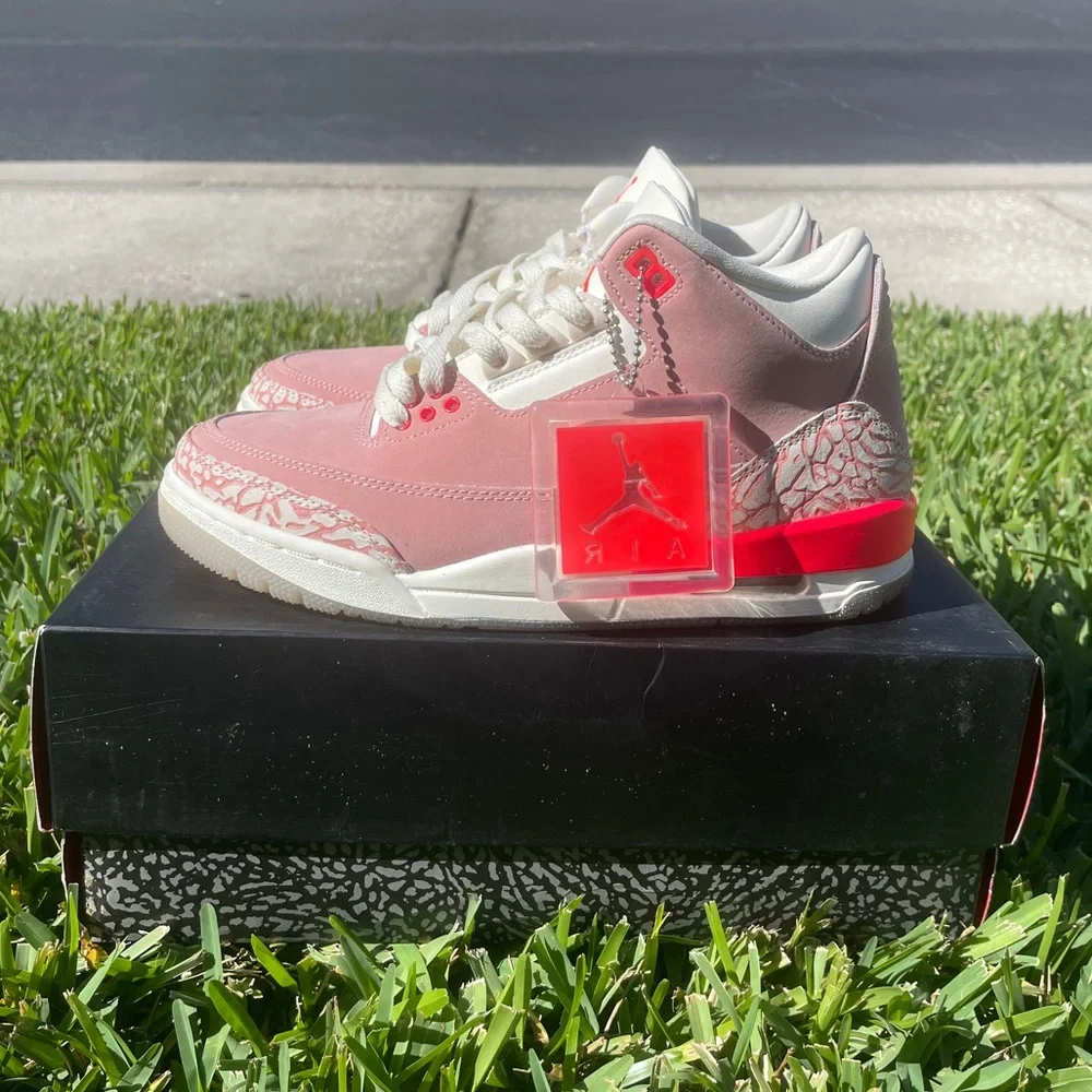Jordan 3 Retro Pink/White Athletic Shoes